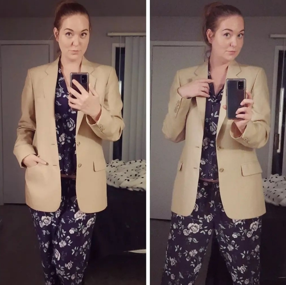 Nordstrom Indigo Floral PJ Set L